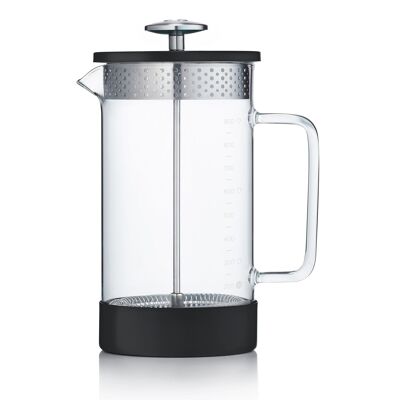 French Press – Core Coffee Press von Barista & Co | Schwarze Kaffeemaschine für 8 Tassen / 3 Tassen / 1L