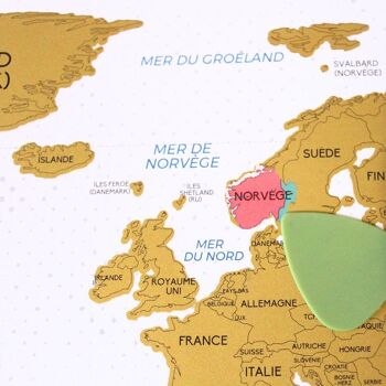 Compra Mappa del mondo da grattare Lingua francese Prodotto in Francia  all'ingrosso