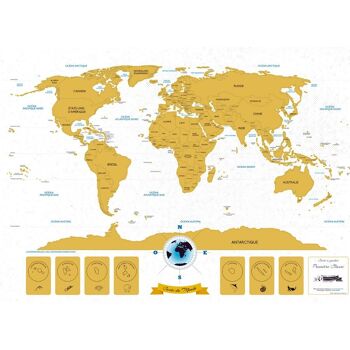 Compra Mappa del mondo da grattare Lingua francese Prodotto in Francia  all'ingrosso