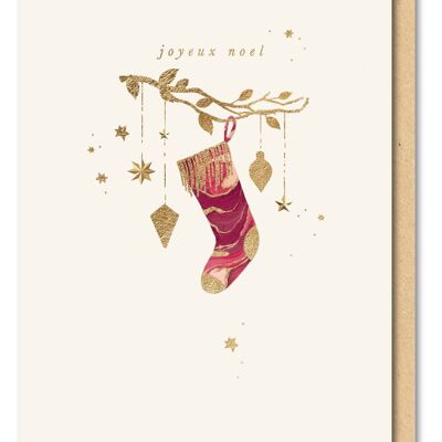 Cartolina di Natale della calza