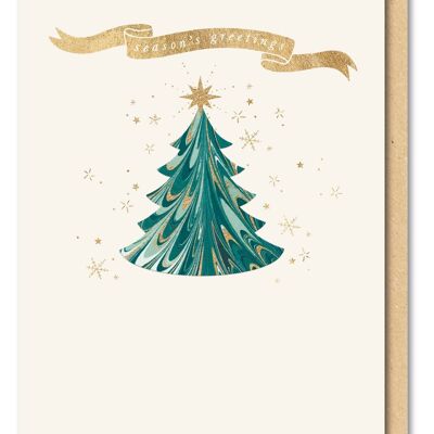 Carte de Noël d'arbre de Noël