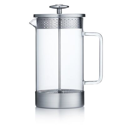 French Press - Core Coffee Press by Barista & Co | Steel 8 cup / 3 mug / 1L cafetiere