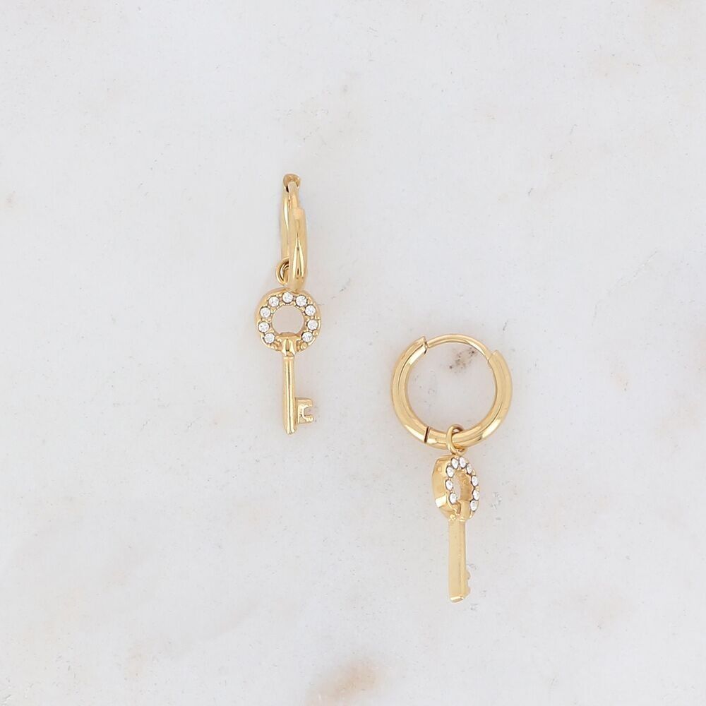 Evya-Creolen – Schlüssel und Zirkoniumoxide