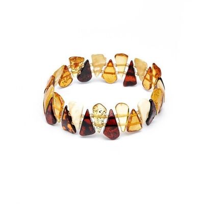 Bracciale in ambra triangolo multicolor