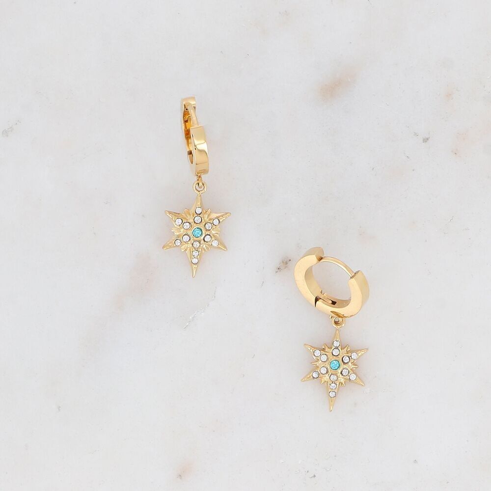 Orecchini a cerchio Syna - Stella polare e ossidi di zirconio