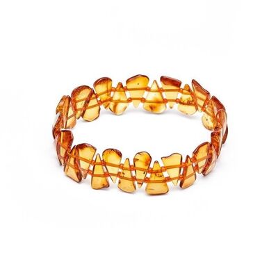 Amber bracelet triangle cognac