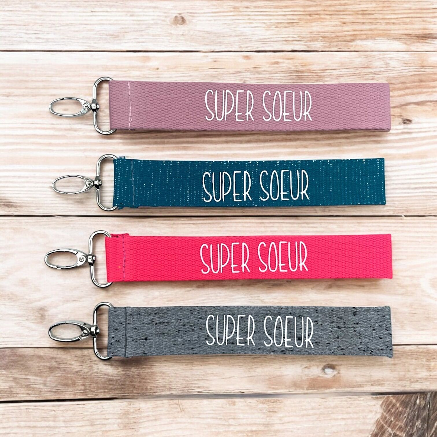 Strap keychain, "Super Sister"