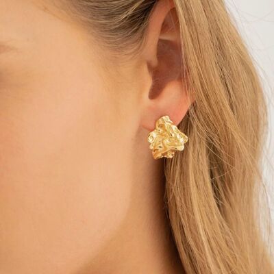 Sana chip earrings - textured shape