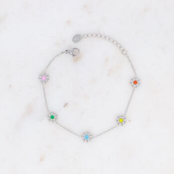 Bracelet Margueritine - fleurs émaillées 6