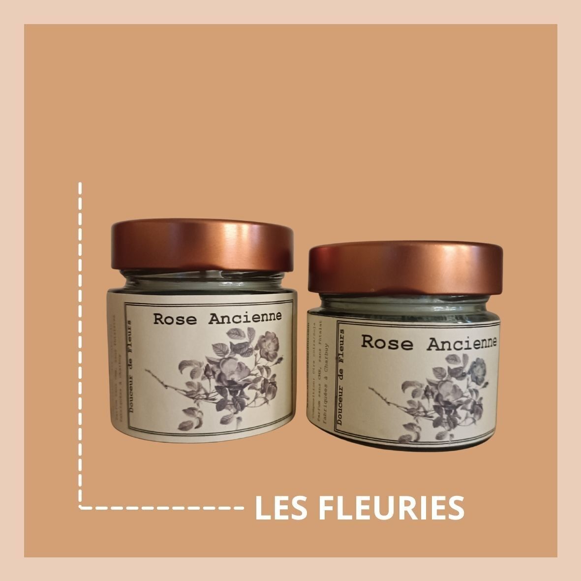 Candela Rosa Antica 180gr cere di soia e colza