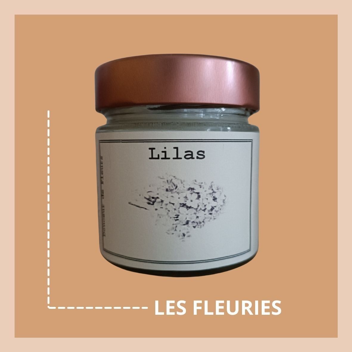 Vela lila 180gr ceras de soja y colza