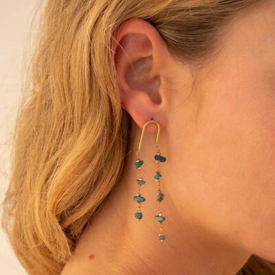 Maia pendant earrings - natural stones