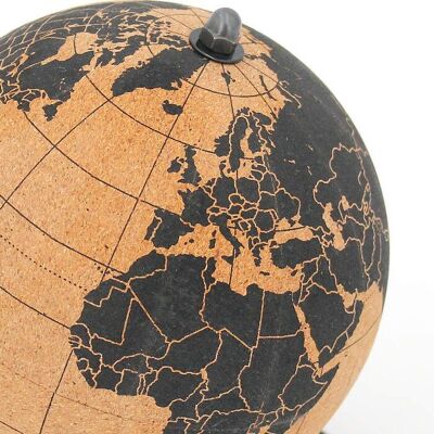 Cork globe with thumbtacks