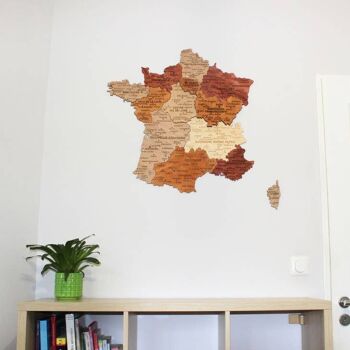 Carte de France en Bois Fabrication Française 2