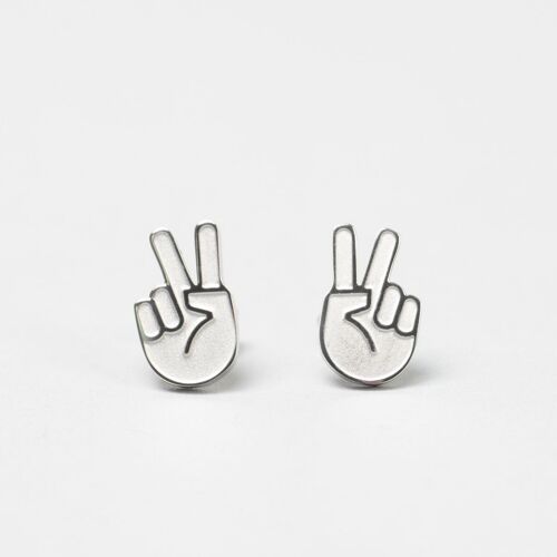 Ohrstecker – Stud - silber - Modell PEACE