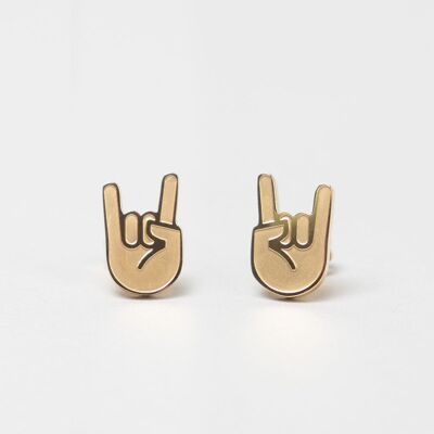 Ohrstecker - Stud - gold - Model ROCK`N`ROLL