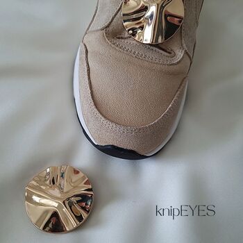 Accessoires de pinces à chaussures et pinces de mode Abstract Gold (par paire) 7