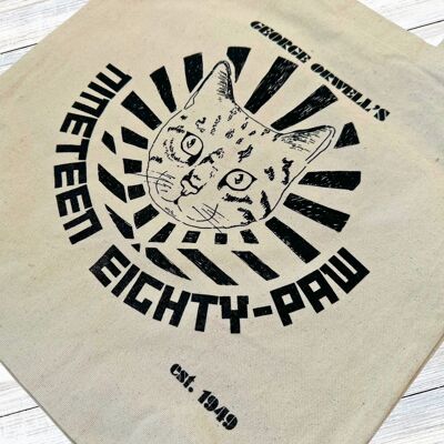 NINETEEN EIGHTY-PAW George Orwell Fairtrade Tote Shopper Bag