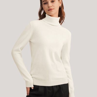 Cashmere turtleneck sweater for women
