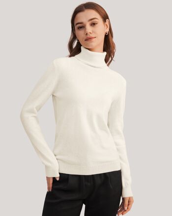 Pull col roulé en cachemire pour femme 1