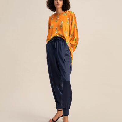 Silk safari trousers