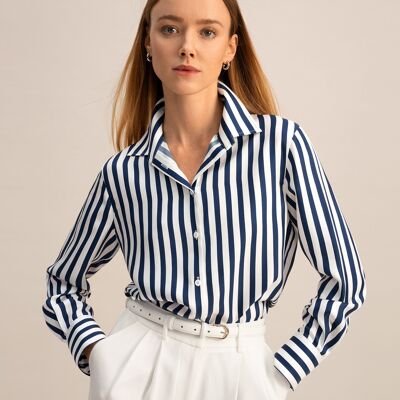 The silk shirt with Amalfi stripes
