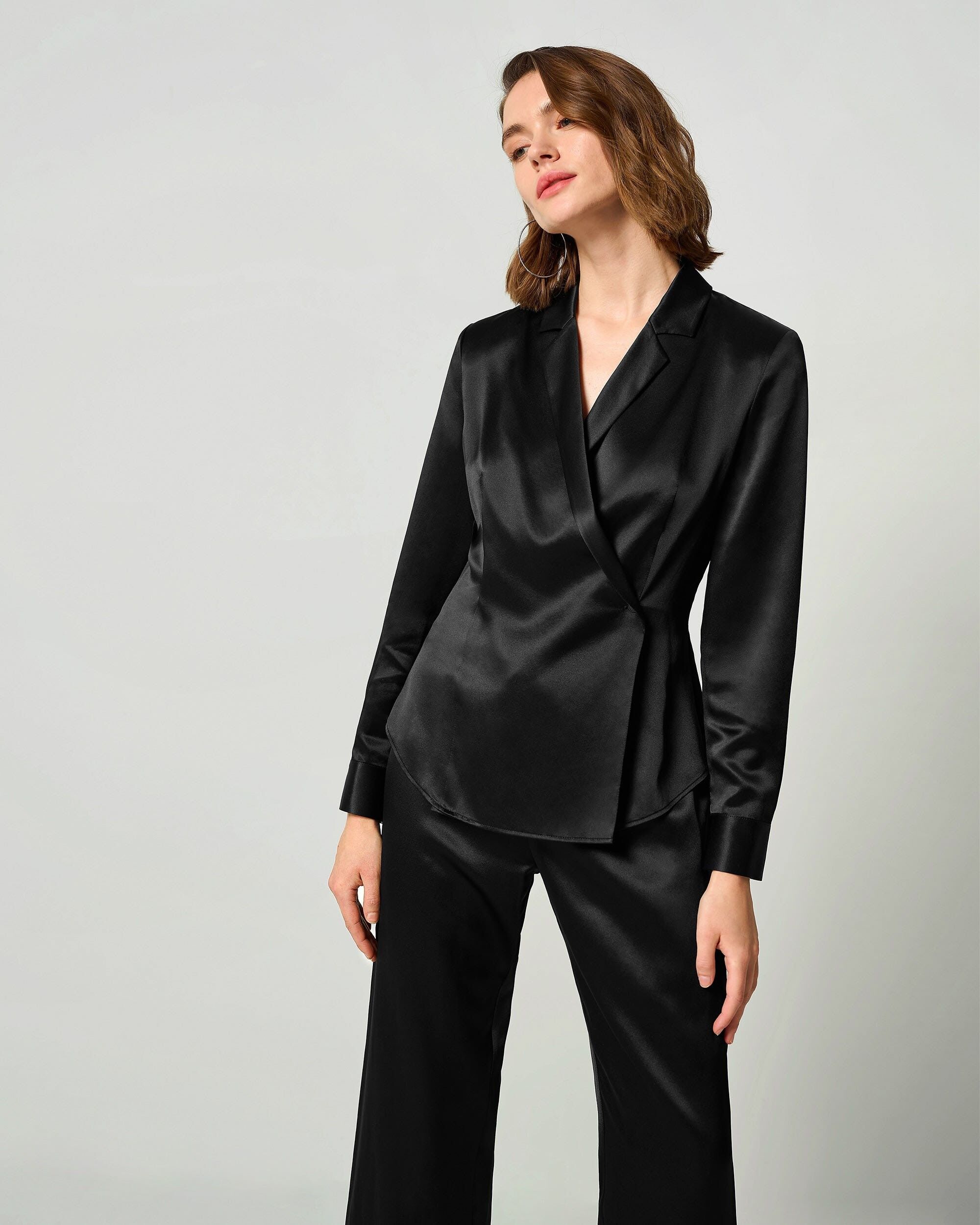 Buy wholesale LILYSILK X MIM silk blazer blouse