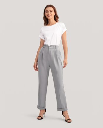 Pantalon décontracté en soie pour femme 84