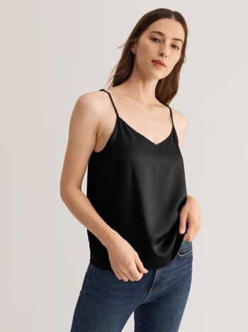 Camisole en soie col V devant et dos 3