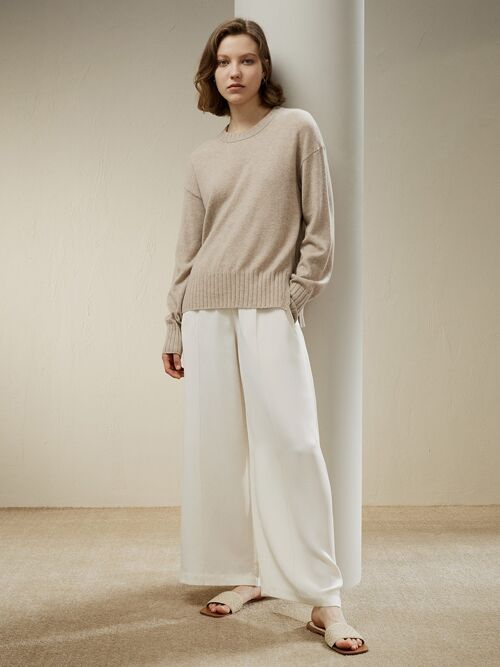Kaschmirpullover mit Rundhalsausschnitt