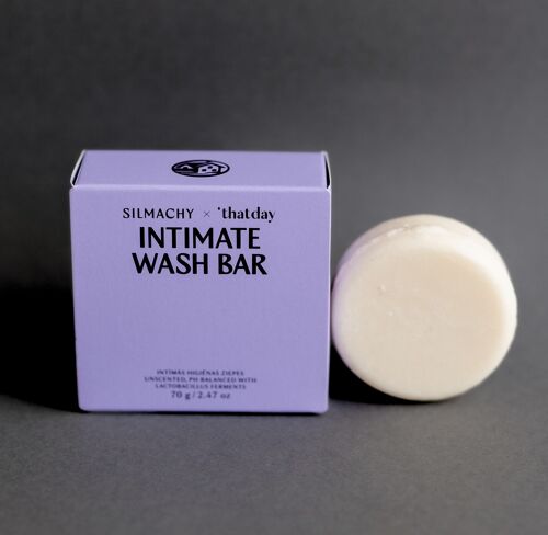 Intimate wash bar with Lactobacillus ferments, unscented