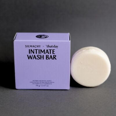 Intimate wash bar with Lactobacillus ferments, unscented