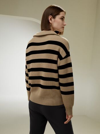 Pull en laine avec col et quart de zip 8