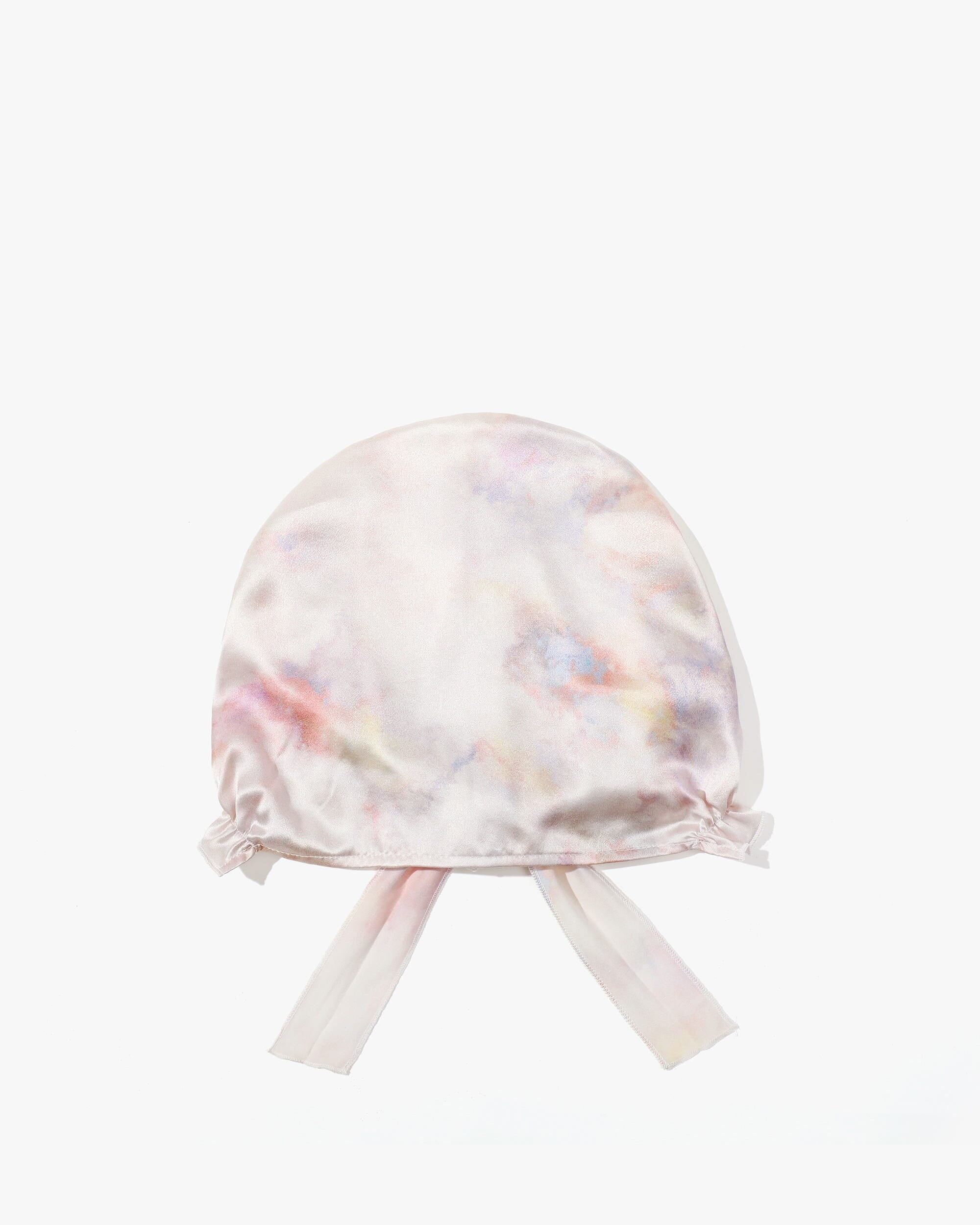 Berretto da notte in seta con stampa ad acquerello