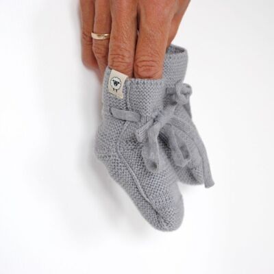 Baby shoes “Toni” in gray melange