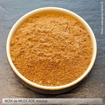 Ground Nutmeg - condiment, herb, spice and flavoring - eco refill