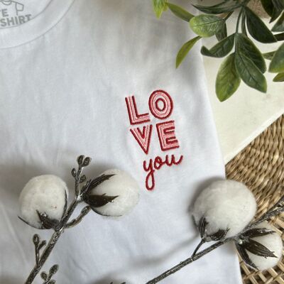 Embroidered T-shirt - Love You