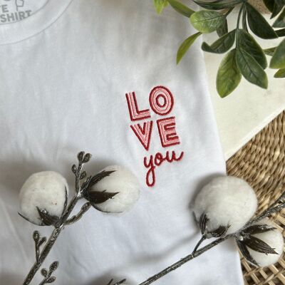 Embroidered T-shirt - Love You