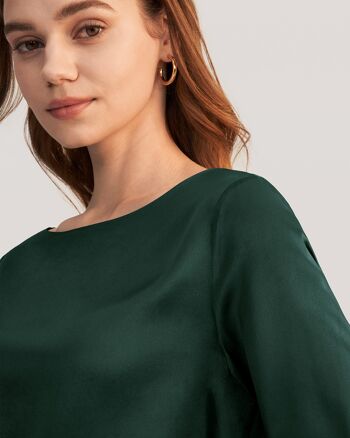 Blouse en soie à manches 3/4 et encolure bateau 31