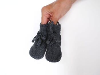 Chaussures bébé « Toni » en mélange anthracite 1