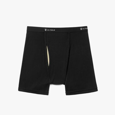 Men's soft silk knit boxers