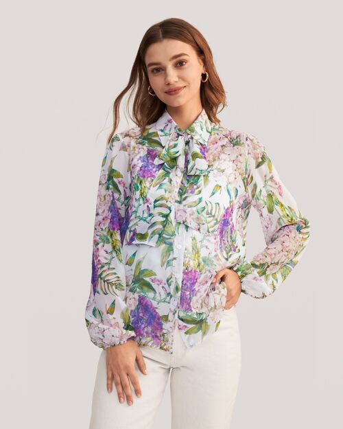 LILYSILK X MIM Floral 2 in 1 Seidenbluse