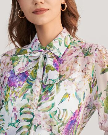 LILYSILK X MIM Blouse florale 2 en 1 en soie 4