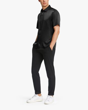 Chemise de luxe en soie à manches courtes pour homme 4