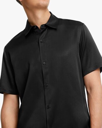 Chemise de luxe en soie à manches courtes pour homme 7