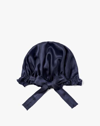 Bonnet de nuit en soie avec ruban 10