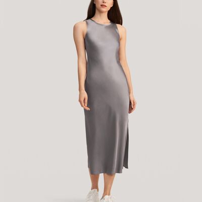 Slouchy Chic Bias Seide Maxikleid