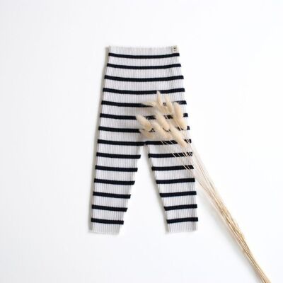 Leggings “Finn” in off-white marine stripes