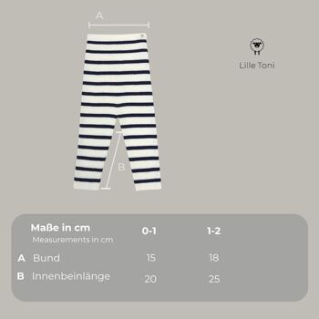 Legging « Finn » à rayures marine blanc cassé 5