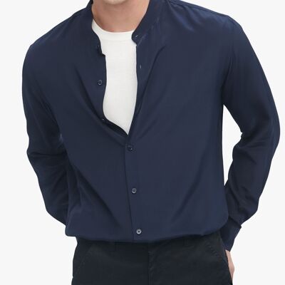 Business formal silk shirt for men